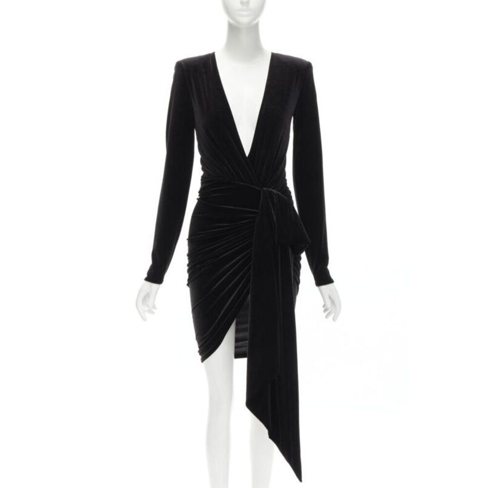 Alexandre Vauthier Velvet Bow Mini Dress